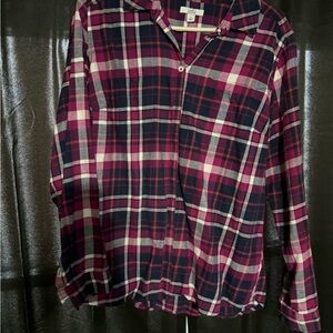 Pink and Blue Large Plaid Shirt